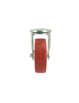 ROULETTE DE MANUTENTION EN POLYURÉTHANE ROUGE DIAMÈTRE 80 MM CHARGE 200 KG - S2NP 80