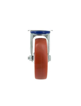 ROULETTE DE MANUTENTION EN POLYURÉTHANE ROUGE DIAMÈTRE 80 MM CHARGE 200 KG - S2NP 80