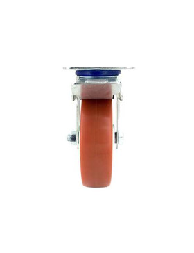 ROULETTE DE MANUTENTION EN POLYURÉTHANE ROUGE DIAMÈTRE 80 MM CHARGE 200 KG - S2NP 80