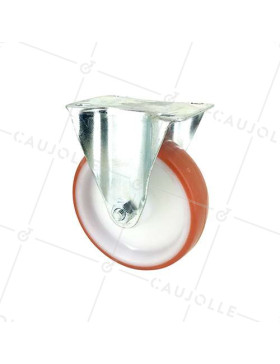 ROULETTE DE MANUTENTION EN POLYURÉTHANE ROUGE DIAMÈTRE 80 MM CHARGE 200 KG - S2NP 80 • Caujolle
