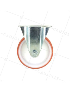 ROULETTE DE MANUTENTION EN POLYURÉTHANE ROUGE DIAMÈTRE 80 MM CHARGE 200 KG - S2NP 80