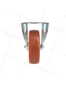 ROULETTE DE MANUTENTION EN POLYURÉTHANE ROUGE DIAMÈTRE 80 MM CHARGE 200 KG - S2NP 80