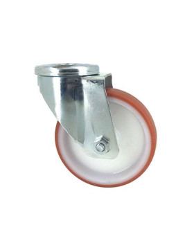 ROULETTE DE MANUTENTION EN POLYURÉTHANE ROUGE DIAMÈTRE 80 MM CHARGE 200 KG - S2NP 80