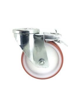 ROULETTE DE MANUTENTION EN POLYURÉTHANE ROUGE DIAMÈTRE 80 MM CHARGE 200 KG - S2NP 80