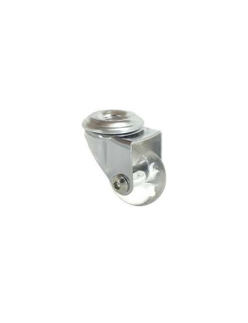 Castor SWIVEL DESIGN WITH Bolt hole TRANSPARENT FLEXIBLE DIAMETER 35MM LOAD 35KG WITH 10 MM FIXATION - S140TR 35O