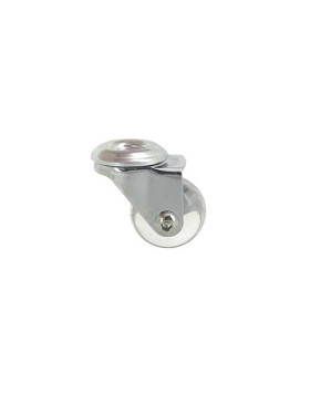 ROULETTE DESIGN PIVOTANTE À OEIL TRANSPARENTE SOUPLE DIAMÈTRE 35MM CHARGE 35KG  À FIXATION DE 10 MM - S140TR 35O