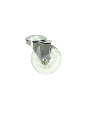 Castor SWIVEL DESIGN WITH FLEXIBLE TRANSPARENT Bolt hole DIAMETER 50 MM LOAD 40KG WITH 10 MM FIXING - S140TR 50O