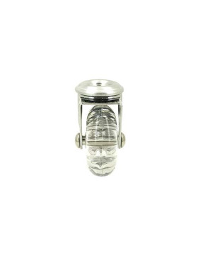 ROULETTE DESIGN PIVOTANTE À OEIL TRANSPARENTE SOUPLE DIAMÈTRE 50 MM CHARGE 40KG  À FIXATION DE 10 MM - S140TR 50O