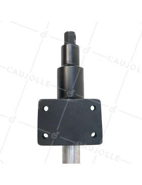 ROULETTE RELEVABLE EN ACIER AVEC ROUE FONTE POLYURÉTHANE DIAMÈTRE 150 MM CHARGE 750 KG