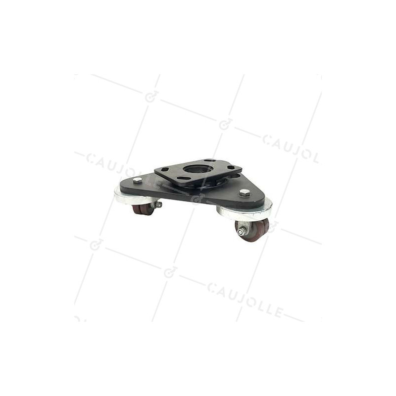 PLATEFORME PIVOTANTE TRIANGULAIRE  AVEC ROULETTES EXTRA BASSES CHARGE 480KG