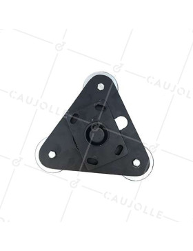 PLATEFORME PIVOTANTE TRIANGULAIRE  AVEC ROULETTES EXTRA BASSES CHARGE 480KG