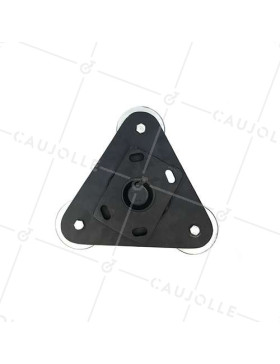 PLATEFORME PIVOTANTE TRIANGULAIRE  AVEC ROULETTES EXTRA BASSES CHARGE 480KG