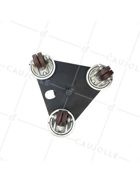 PLATEFORME PIVOTANTE TRIANGULAIRE  AVEC ROULETTES EXTRA BASSES CHARGE 480KG