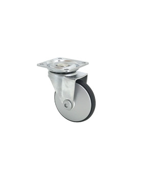 ROULETTE DESIGN EN ALUMINIUM GRIS DIAMÈTRE 50 MM CHARGE 25 KG - METALSTYL 50P