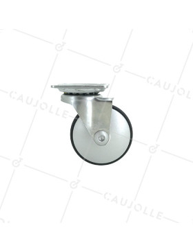 ROULETTE DESIGN EN ALUMINIUM GRIS DIAMÈTRE 50 MM CHARGE 25 KG - METALSTYL 50P