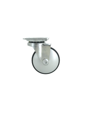 ROULETTE DESIGN EN ALUMINIUM GRIS DIAMÈTRE 50 MM CHARGE 25 KG - METALSTYL 50P