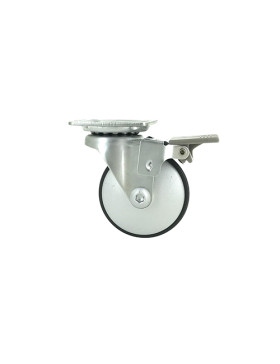 ROULETTE DESIGN EN ALUMINIUM GRIS DIAMÈTRE 50 MM CHARGE 25 KG - METALSTYL 50P