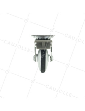 ROULETTE DESIGN EN ALUMINIUM GRIS DIAMÈTRE 50 MM CHARGE 25 KG - METALSTYL 50P
