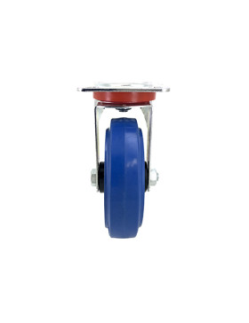 Industrial usage castor wheel swivel 125 mm diameter blue rubber S2NS