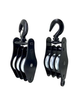 PAIRE DE MOUFLE DE LEVAGE POUR CORDE DE 10 MM DIAMETRE 45 MM CHARGE 150 KG