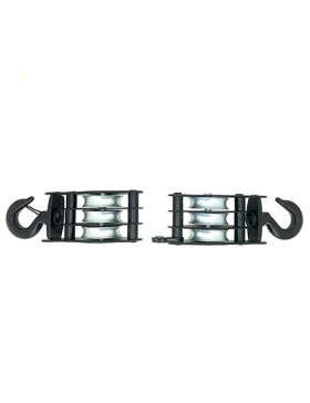 PAIRE DE MOUFLE DE LEVAGE POUR CORDE DE 10 MM DIAMETRE 45 MM CHARGE 150 KG