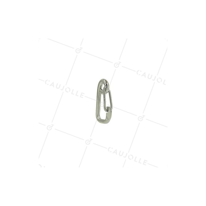 Mousqueton pompier à ressort en inox pour charge de 120 kg