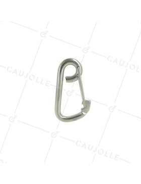 Mousqueton pompier à ressort en inox pour charge de 500 kg