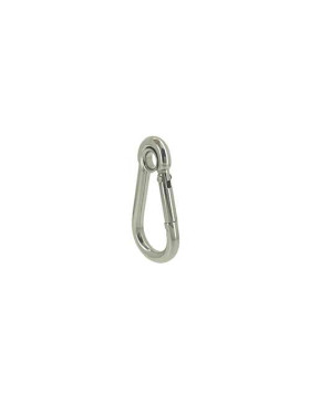 Mousqueton pompier à oeil en inox pour charge de 130 kg