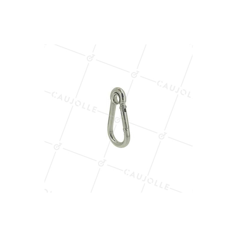 Mousqueton pompier à oeil en inox pour charge de 130 kg