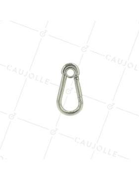 Mousqueton pompier à oeil en inox pour charge de 130 kg