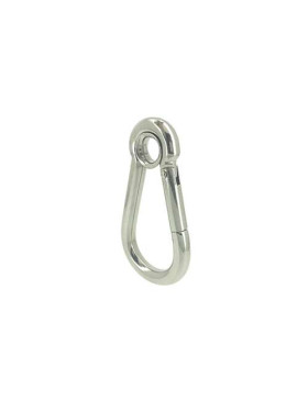 Mousqueton pompier à oeil en inox pour charge de 250 kg