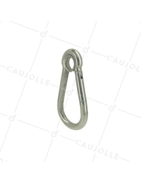 MOUSQUETON COSSE EN INOX MARIN 316 À OEIL DE 16 MM LONGUEUR 140 MM CHARGE 300 KG • Caujolle