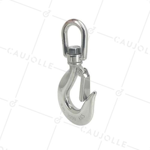 CROCHET À TOURET EN INOX MARIN 316  DE LEVAGE CHARGE 1000 KG • Caujolle