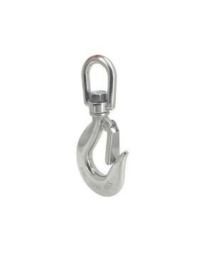 Crochet en inox avec touret pour charge de 1 tonne