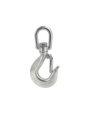 Crochet en inox avec touret pour charge de 1 tonne