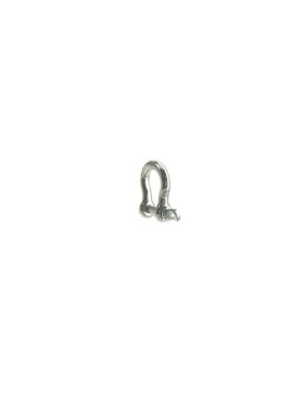 Manille lyre en inox avec axe traversant de 4 mm de diamètre