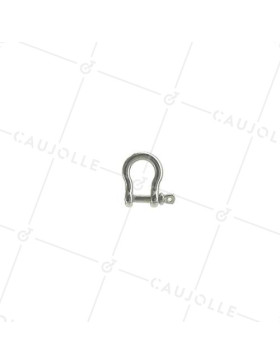 Manille lyre en inox avec axe traversant de 4 mm de diamètre