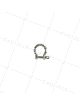 Manille lyre en inox avec axe traversant de 6 mm de diamètre