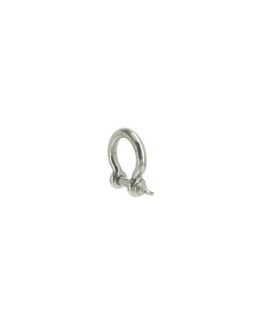 Manille lyre en inox avec axe traversant de 8 mm de diamètre