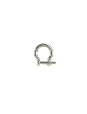 Manille lyre en inox avec axe traversant de 8 mm de diamètre
