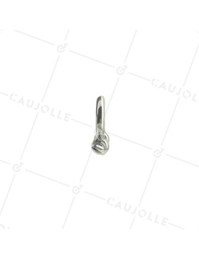 Manille lyre en inox avec axe traversant de 8 mm de diamètre
