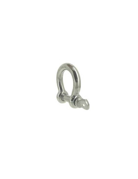 Manille lyre en inox avec axe traversant de 10 mm de diamètre