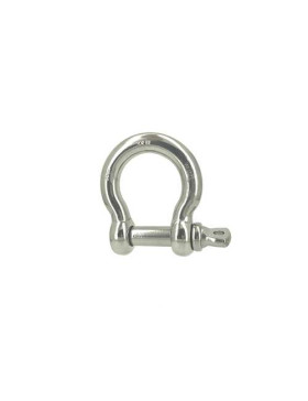 Manille lyre en inox avec axe traversant de 16 mm de diamètre
