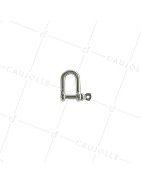 Manille droite en inox avec axe traversant de 4 mm de diamètre