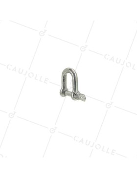 MANILLE DROITE INOX MARIN 316 POUR CÂBLE OU CORDE DE 12 MM CHARGE 210 KG • Caujolle