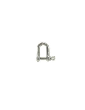 Manille droite en inox avec axe traversant de 6 mm de diamètre