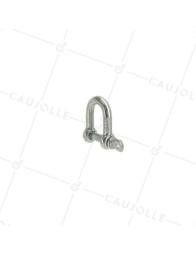 MANILLE DROITE EN INOX MARIN 316 POUR CÂBLE OU CORDE DE 16 MM CHARGE 400 KG • Caujolle