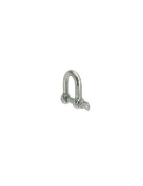 Manille droite en inox avec axe traversant de 8 mm de diamètre