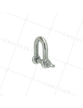 MANILLE DROITE INOX MARIN 316 POUR CÂBLE OU CORDE DE 22 MM CHARGE 950 KG • Caujolle