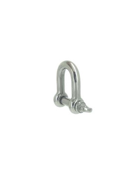 Manille droite en inox avec axe traversant de 12 mm de diamètre